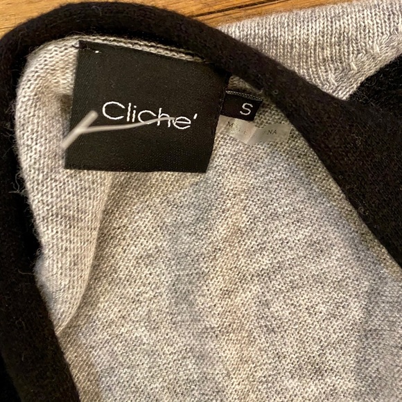 CLICHE Color Block Waterfall Cascading Sweater - Picture 4 of 6